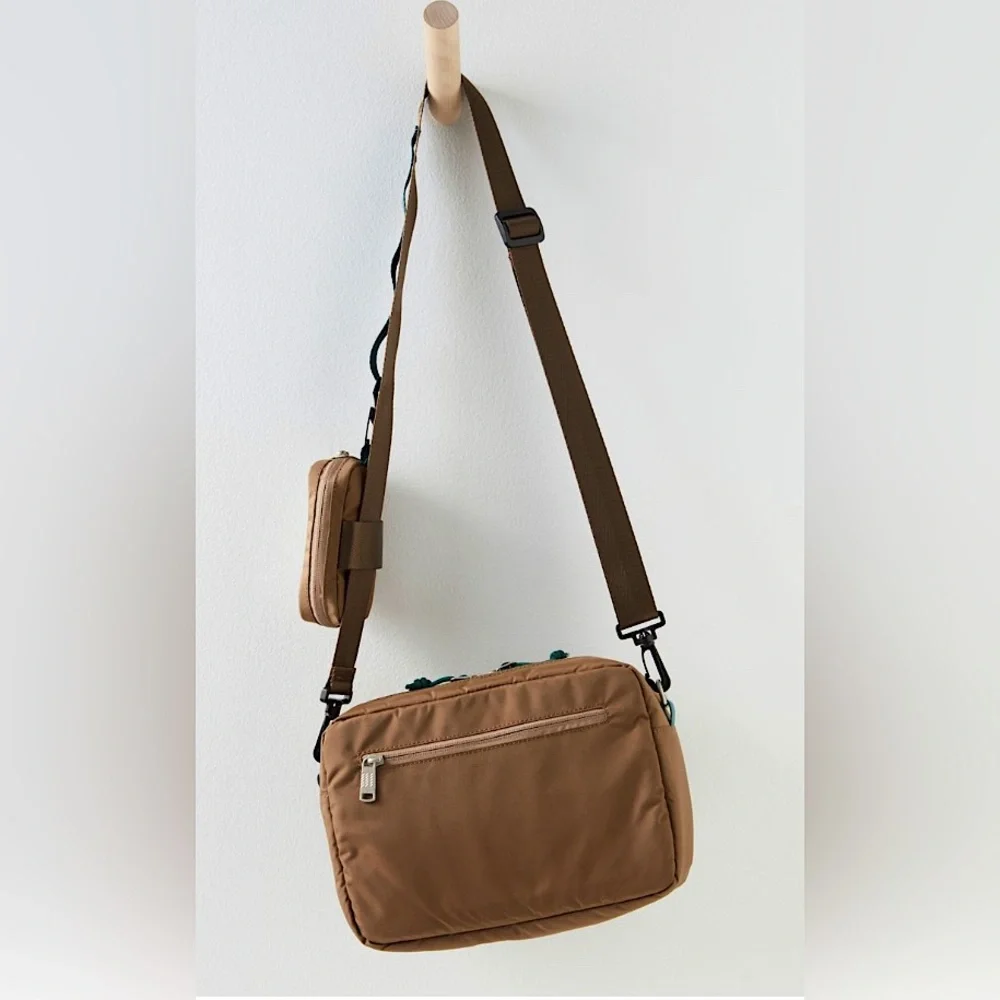 Free People Brown and Cream Crossbody Bag - Picture 3 of 12